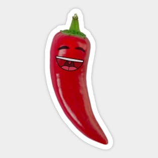 Laughing Red Chili Sticker